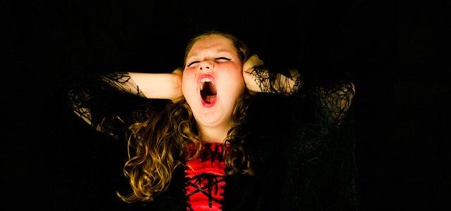 screaming girl throwing tantrum
